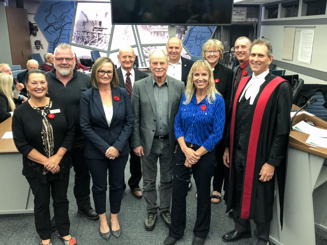 Municipal Directors pose with Judge Guild after swearing in ceremony