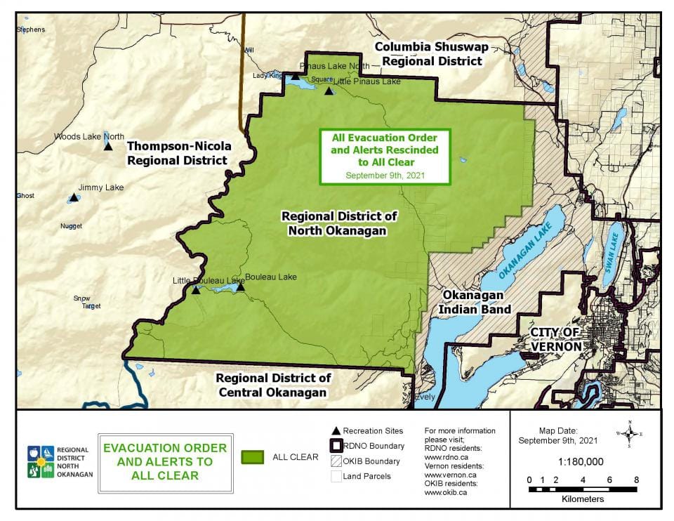 Map of Evactuation Order area